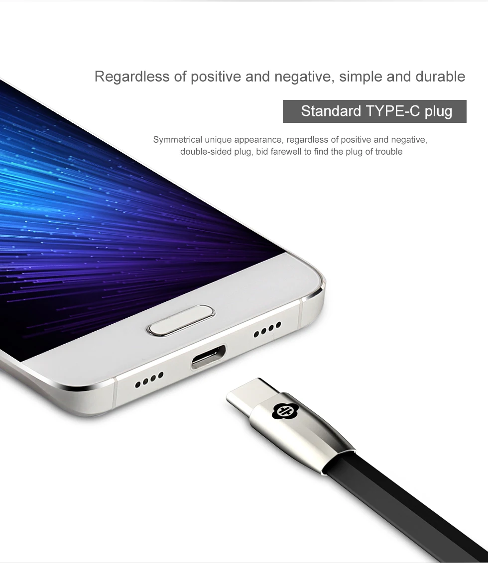 Type-C кабель, TOTU Быстрая зарядка usb type-C кабель зарядного устройства для samsung S8 Note 8 huawei Xiaomi Mi5 Mi6 кабели для USB-C мобильных телефонов