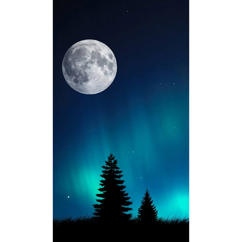 Алмазная 5d картина сделай сам в виде Луны алмазная вышивка крестиком цветочное