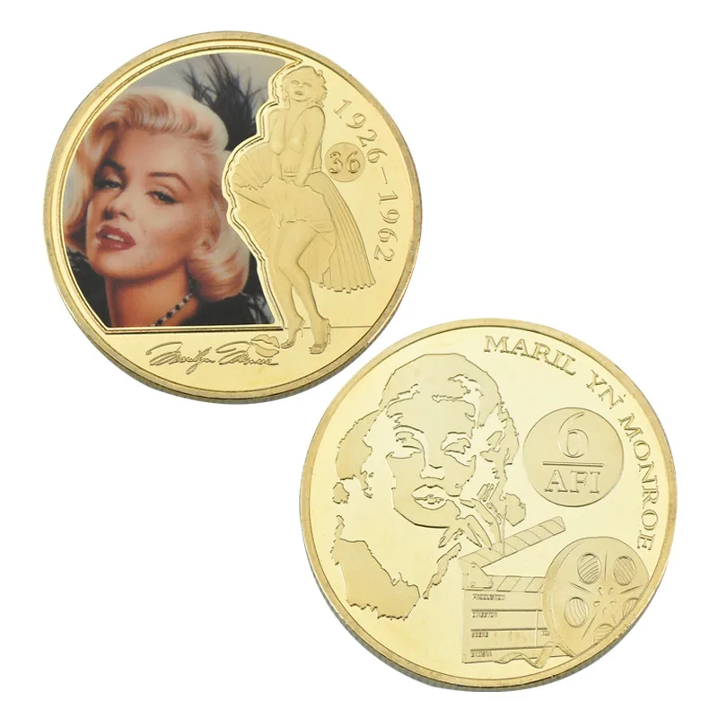 WR 5 шт. качественная монета Мэрилин Монро памятные монеты с коллекционной
