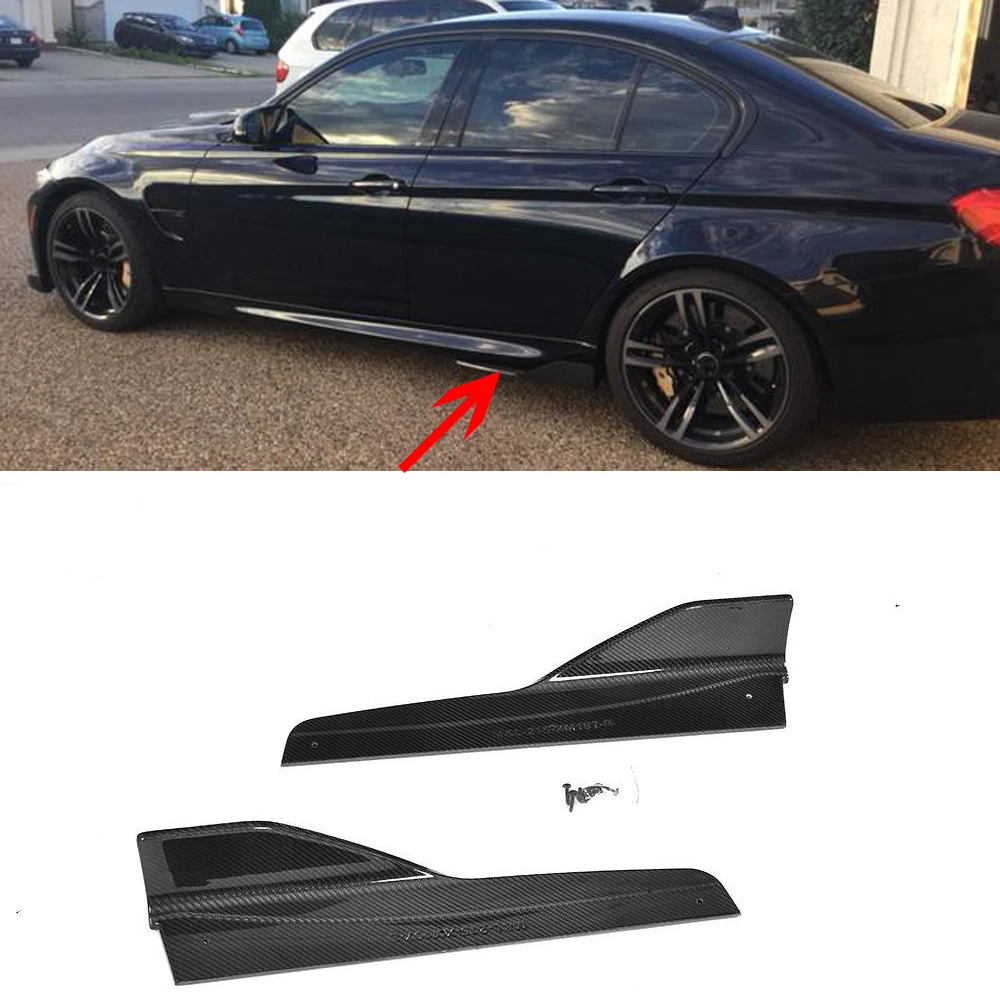 Боковые бамперы из углеродного волокна юбки задние разветвители для BMW F80 M3 4Door F82
