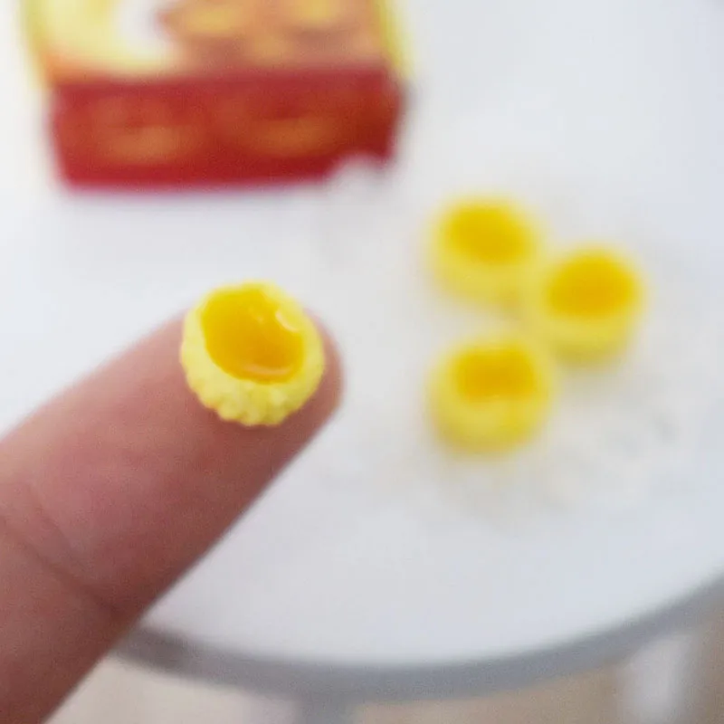 Cute Mini 1/12 Scale 4PCS Portuguese Egg Tart with Box Dollhouse Miniature Food Toys Accessories | Игрушки и хобби