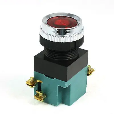 AC 380V 5A SPDT моментальный контакт красная круглая нажимная кнопка