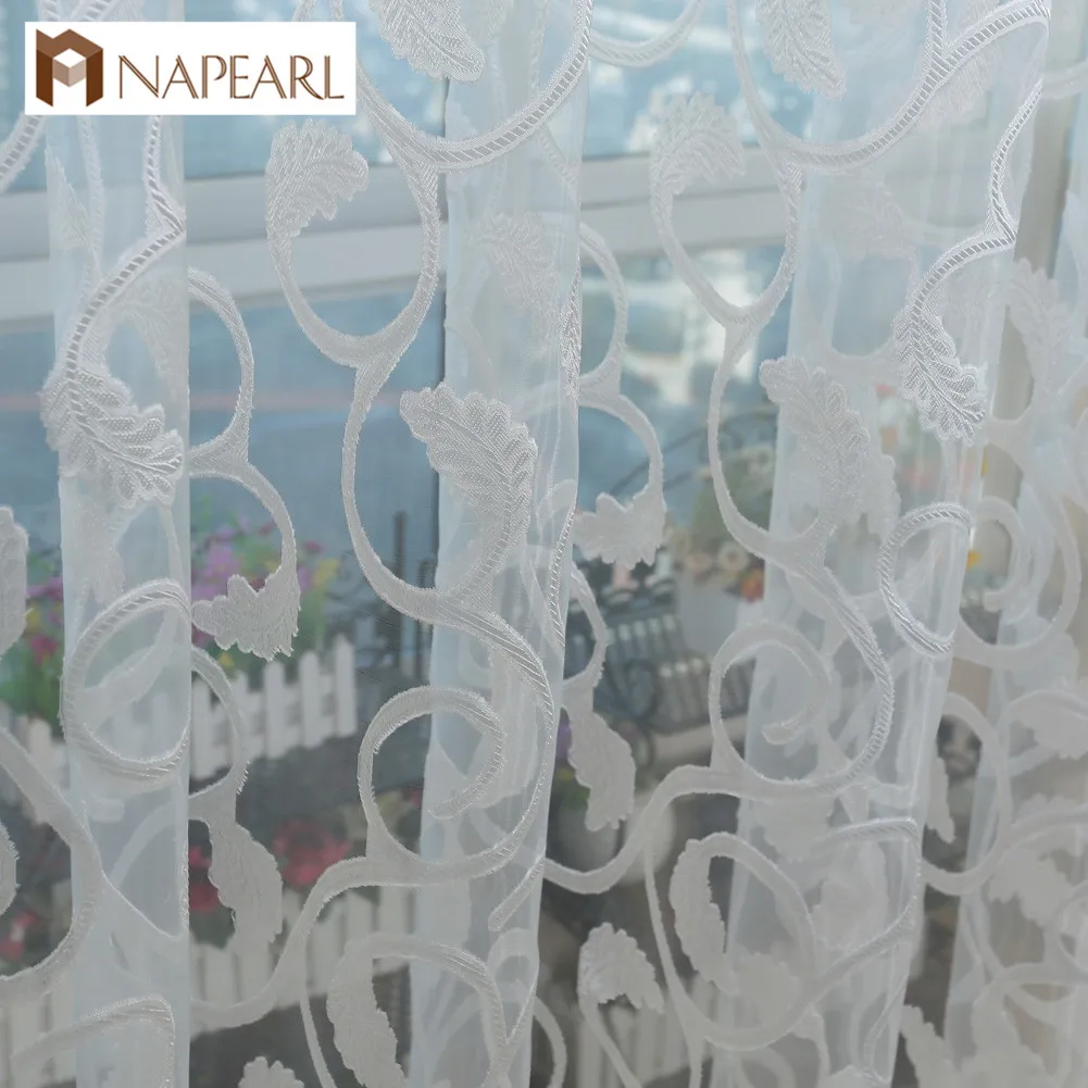 NAPEARL 1 шт. Белый Тюль капли в полоску жаккард Европейский дизайн шторы для