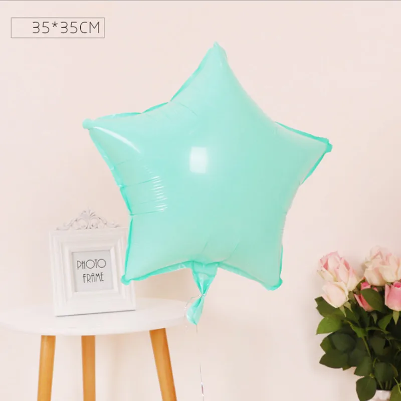 18inc Star Blue 5 шт. 18 дюймов вышивка «звёздочки» или «бриллианты» Макарон воздушные шары Пастель латексные шары для Одежда для свадьбы, дня рождения украшения разноцветный расходные материалы - Цвет: 18inc Star Blue