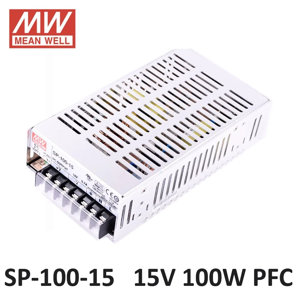 блок питания MEAN WELL SP-100-15 Импульсный Источник Питания 15 В 6.7A 100 Вт PFC функция 85-264VAC