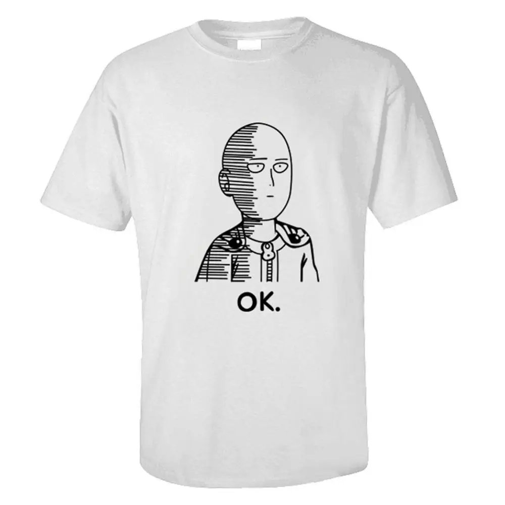 Горячая Распродажа ONE PUNCH MAN Футболка Сайтама Oppai Косплэй кофты из хлопка с круглым