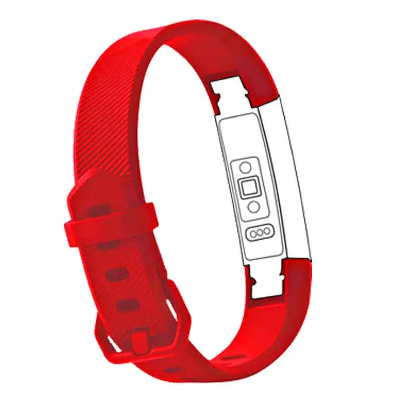 Red Силиконовый браслет Correa Для Fitbit Alta HR Фитнес браслет ремешок для Fit bit Alta спортивный ремешок для наручных часов умные Сменные аксессуары - Цвет: Red