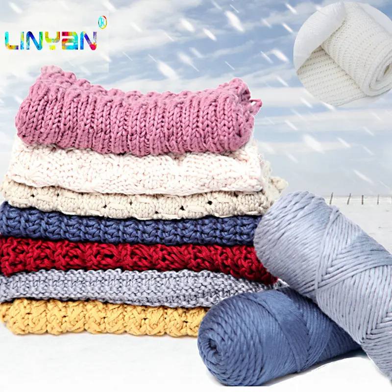 200 г/шт. молочная шерсть с шарфом нить Перчатки из грубой пряжи вязаное крючком bolso