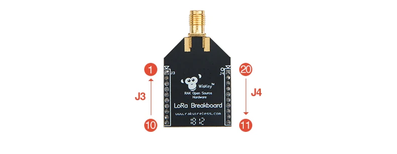 RAK811 LoRa модуль коммутационная плата, SMA+ iPEX интерфейс, поддержка глобальной нескольких диапазонов