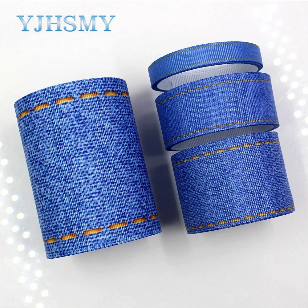 YJHSMY G-18524-298 10 ярдов 10/25/38/75 мм джинсы серии печатные ленты grosgrain DIY аксессуары для