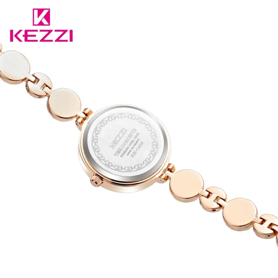 Новая Мода Марка Жизнь Водонепроницаемый Браслет Часы Дамы Kezzi Ремешок Из