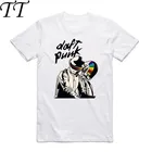 Daft Punk Мужская и женская футболка, летняя футболка с коротким рукавом и французским музыкальным браслетом, футболки в стиле панк, мужская повседневная Уличная одежда, белые футболки 2019