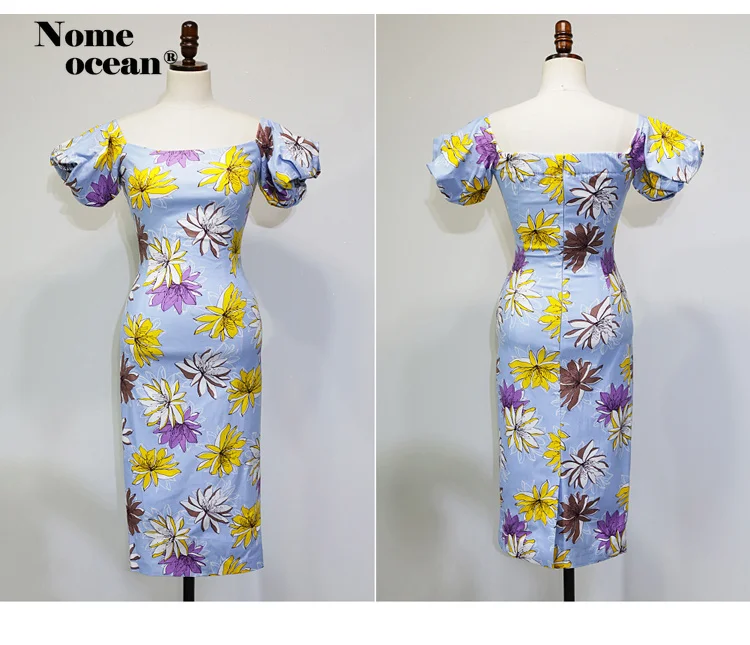 Платье миди с цветочным принтом и открытыми плечами платья короткими рукавами