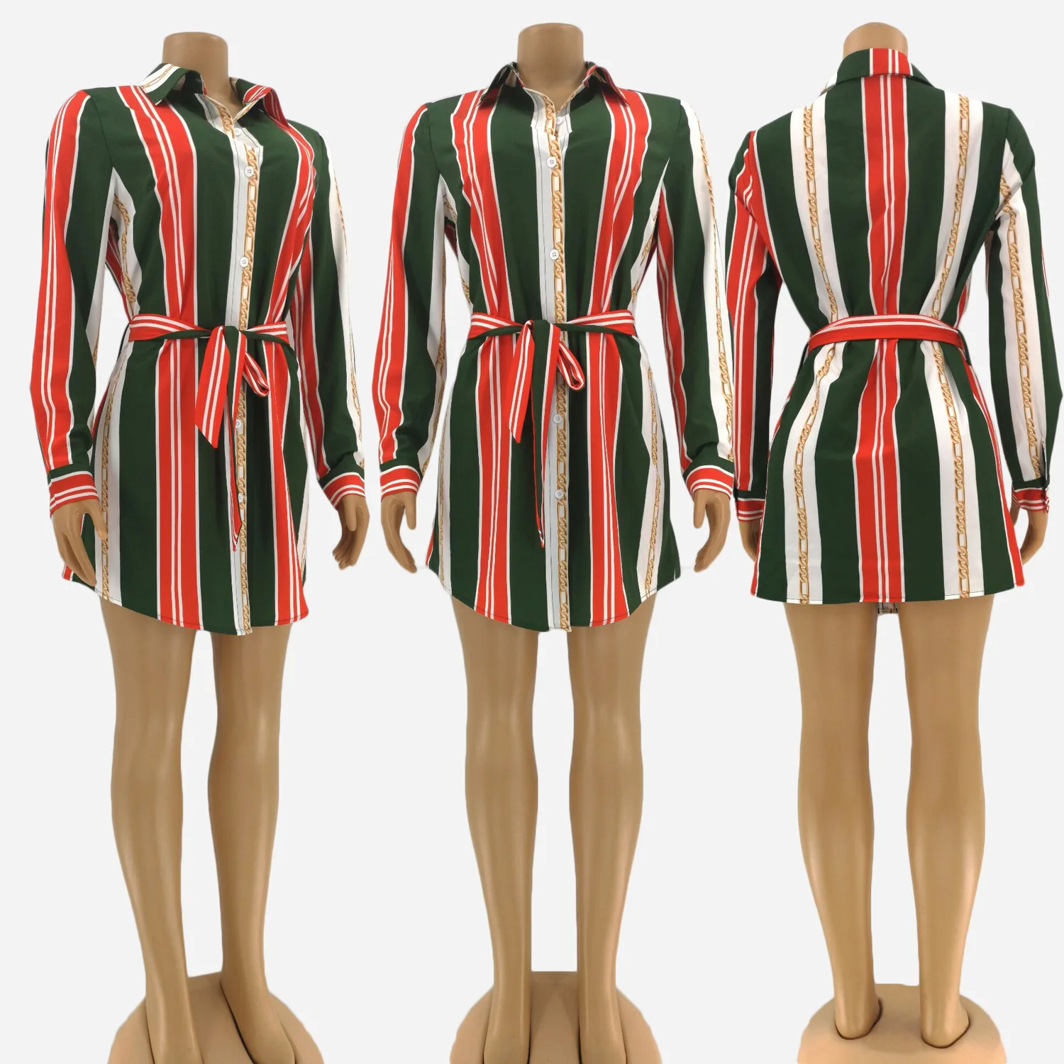 Весна 2019 новый стиль модный Африканский длинная рубашка с модными полосками одна