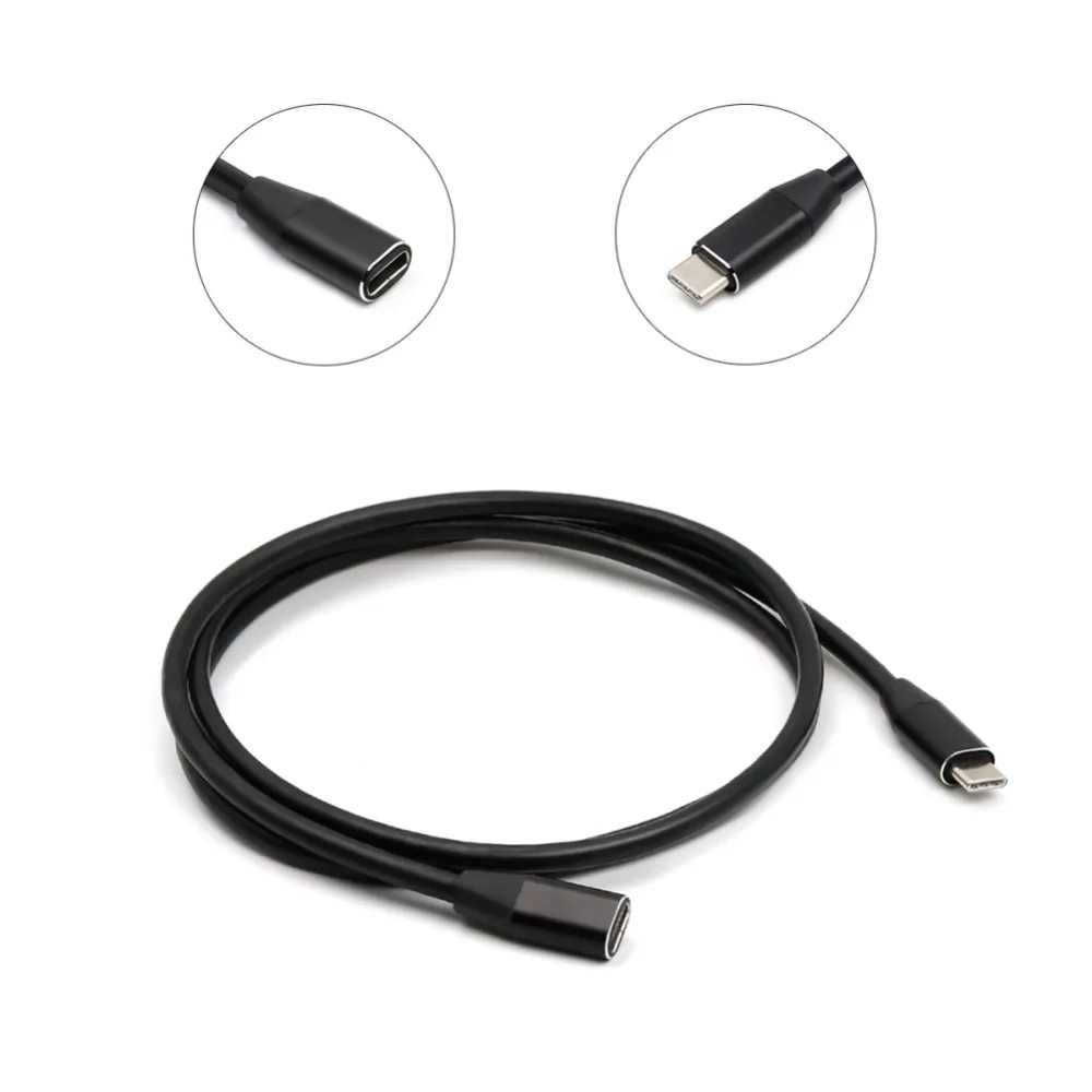Тип C USB 3 1 папа-USB-C Женский удлинитель для передачи данных 10 Гбит/с 1080P Высокое