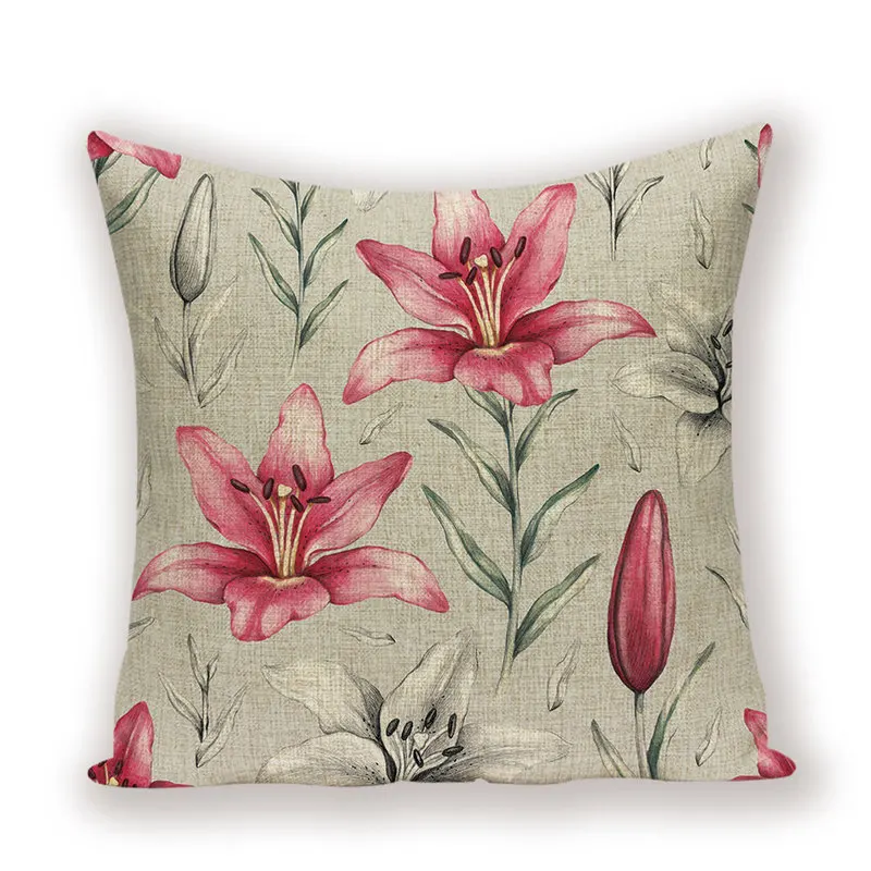 Vintage Decorative Cushion Covers Shabby Chic Sofa Spring Pillowcases Farmhouse Home Decor Pillows Linen Throw Pillow | Дом и сад