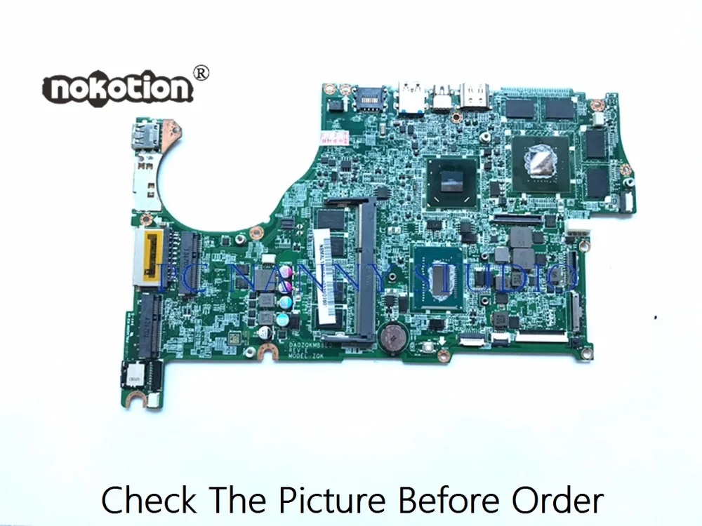 PANANNY для acer Aspire V5-572 V5-572G Материнская плата ноутбука DA0ZQKMB8E0 DAOZQKMB8E0 DDR3 Протестирована