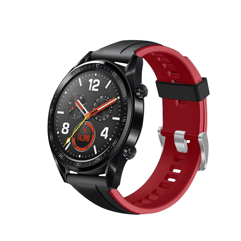 red1 Huawei Watch GT 2 strap for Samsung Galaxy watch 46mm Gear S3 Band Sport silicone 22mm watch band bracelet Gear S 3 46 watchband - Цвет ремешка: red1
