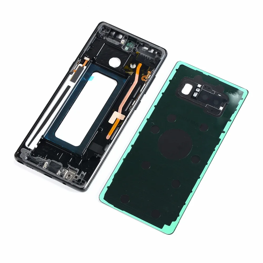 Для samsung Galaxy Note 8 N950 N950F корпус металлическая средняя рамка+ задняя крышка батареи Стекло+ крышка объектива камеры