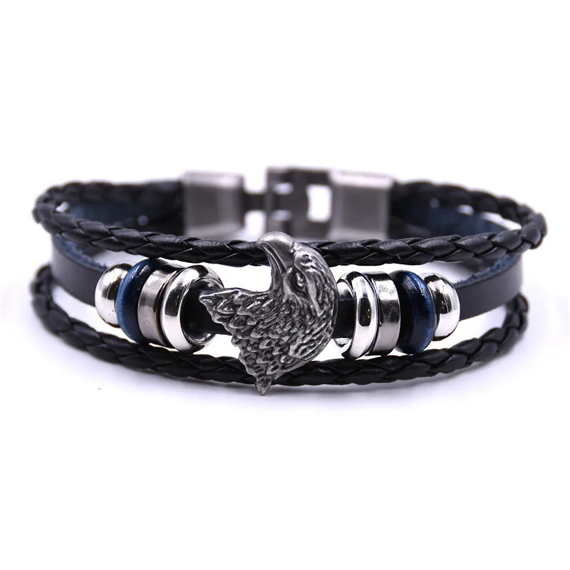 YIZIZAI кожаные браслеты с орлом для мужчин и женщин Pulseira Masculina Bileklik Femme Pulseiras Homme