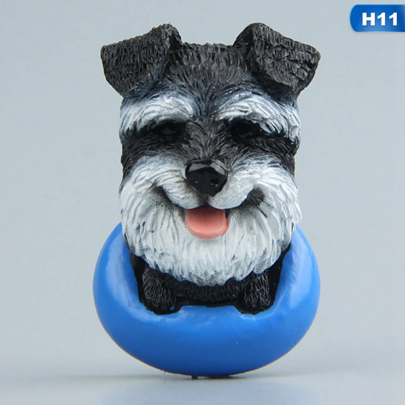 11 1 шт. мультяшный милый мини-магнит на холодильник Хаски бульдог малыш раннее образование собака магнитная наклейка s для холодильника смолы рисунок стикер - Цвет: 11