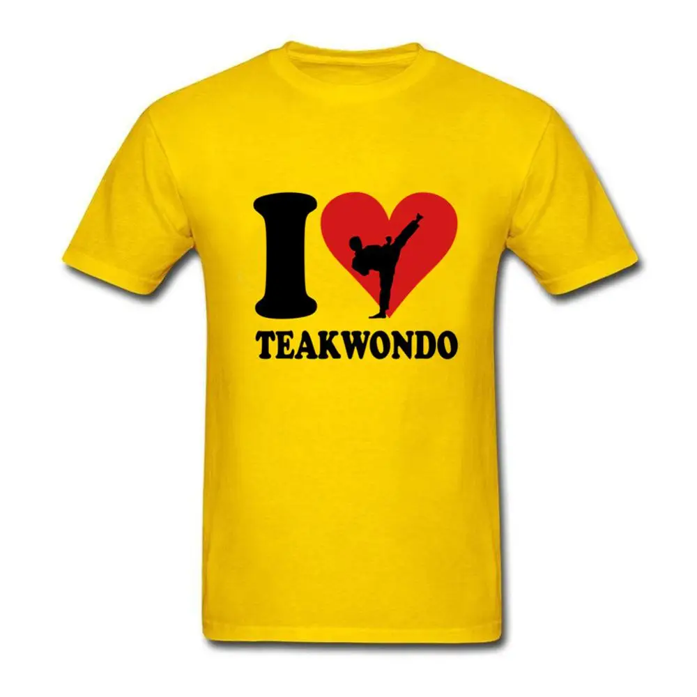 2019 Мужская футболка Большая скидка футболки с коротким рукавом I love Teakwondo Hombre