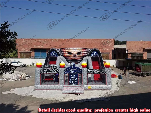 Тему Хэллоуина надувной батут горка призрак замок combo|bouncy castle|inflatable bouncer slideinflatable |