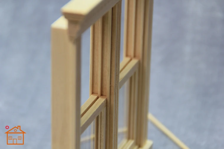 1:12 dollhouse miniature Double Sliding Sash Window Wooden doll furniture
