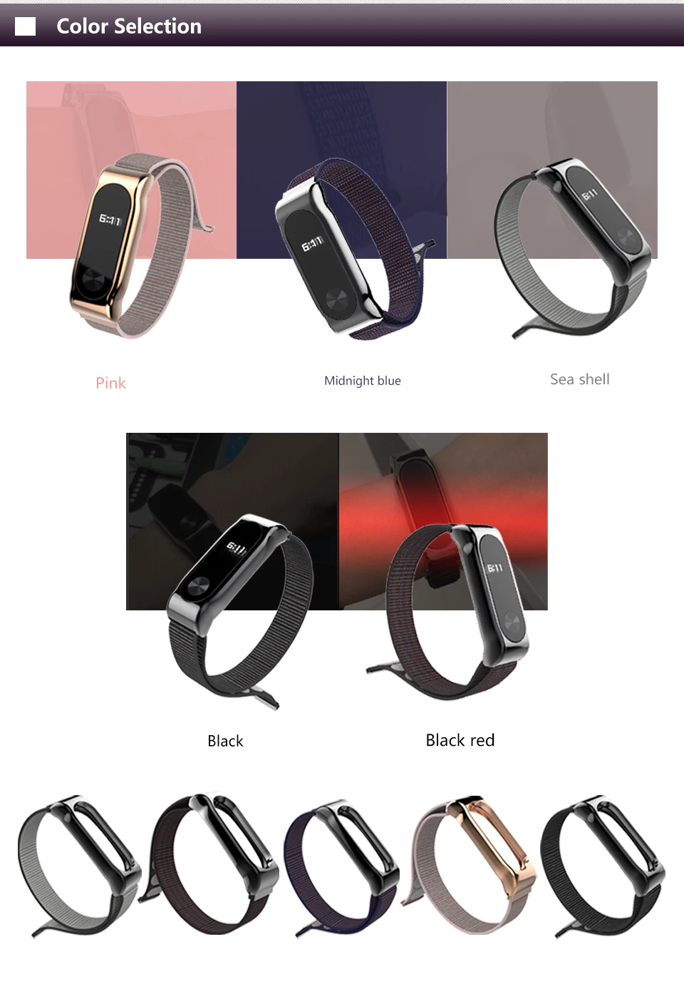 Mi jobs для mi band 2 нейлоновый ремешок на запястье для xiaomi mi band 2 ремешок для спорта Smart Bnad Сменные аксессуары для mi band 2 Bracelet