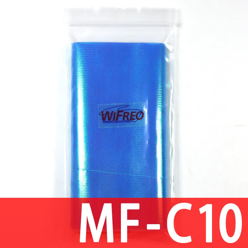 Wifreo 15 см X 110 СМ Металлическая голографическая вспышка пленка Сетка Задняя прочная Сабики рыбья кожа Assit крюк крыло материал креветка летит назад - Цвет: 1BAG MFC10