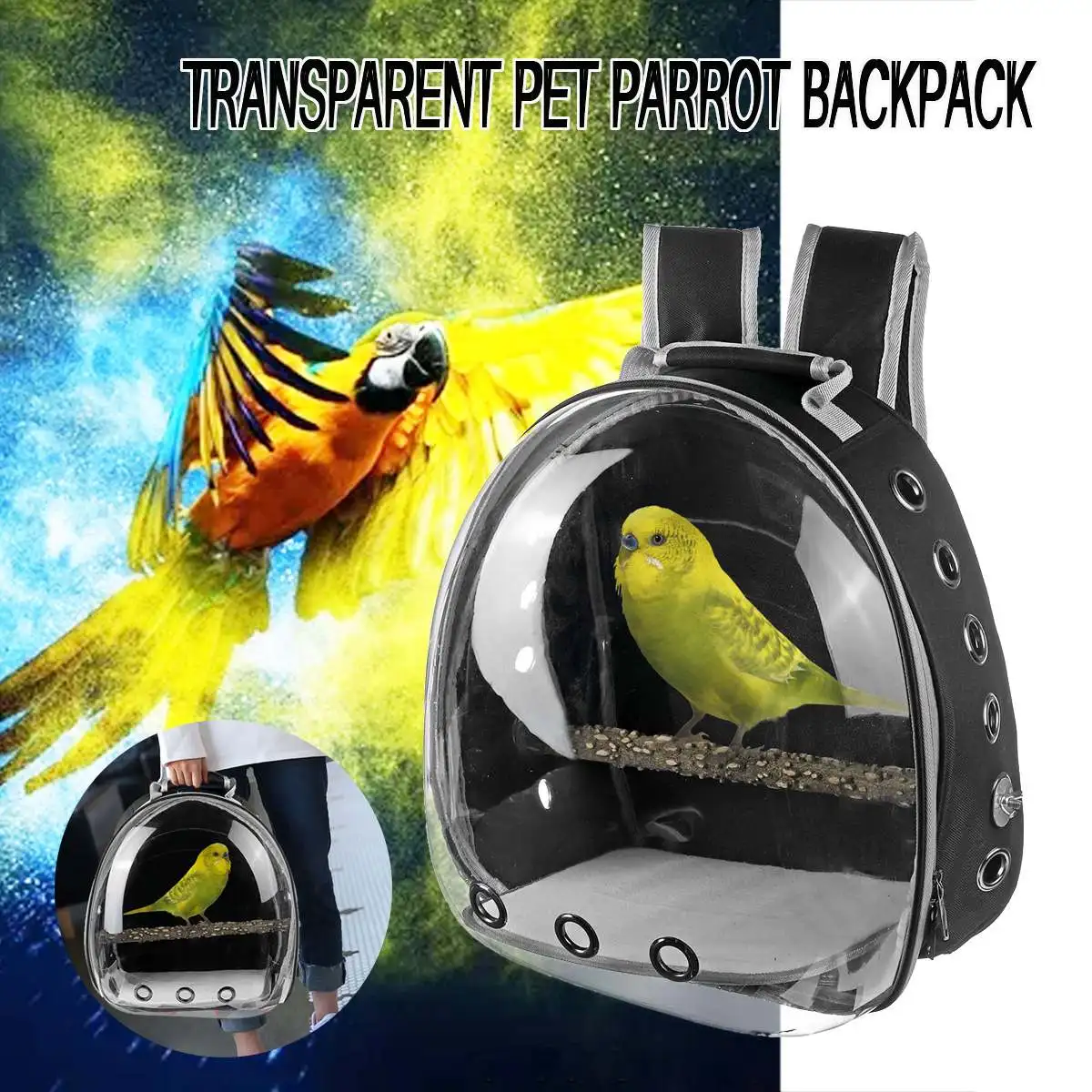 Птичье гнездо для клеток дом Прозрачный Pet рюкзак попугай переносная клетка птица дорожная сумка деревянная подставка дом аксессуары для домашних животных украшение