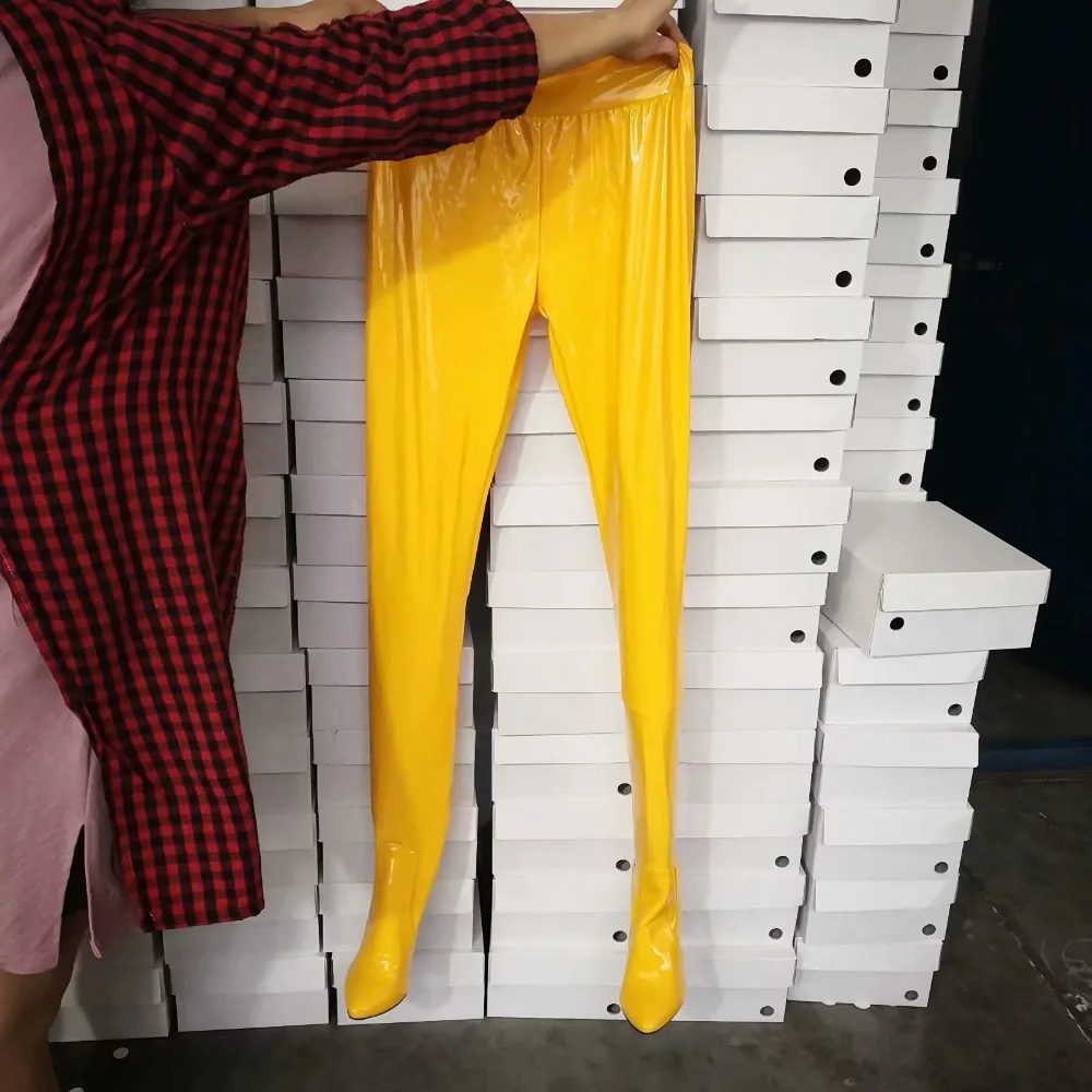 Женские высокие сапоги выше колена на квадратном каблуке 8 цветов размеры 5