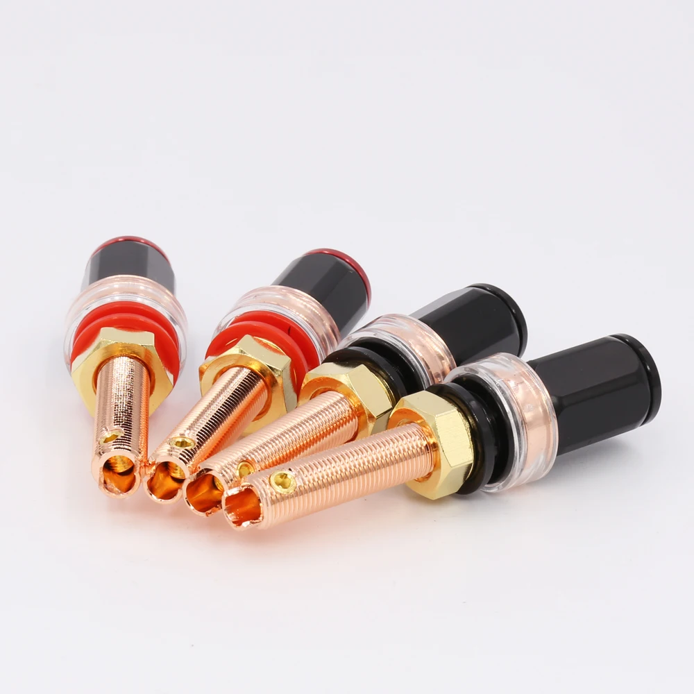 Бесплатная доставка 4 шт. стильная красная медная клемма для колонок