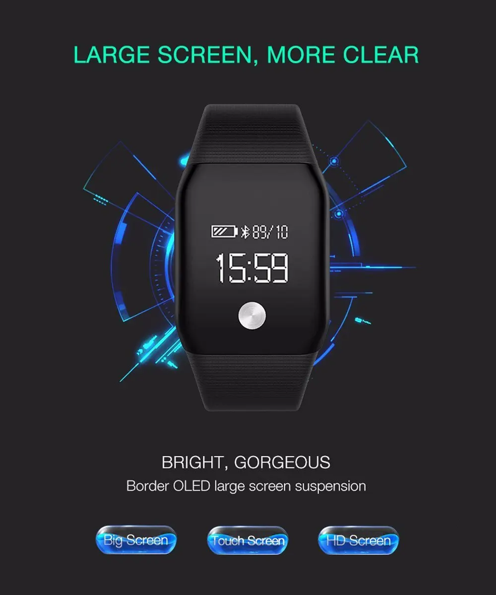 Спортивный смарт-браслет A94 Plus часы с измерителем кислорода в крови шагомером