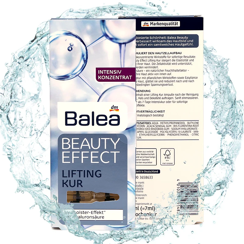 Balea, Германия сыворотка с гиалуроновой кислотой beauty Effect Lift Treatment Booster уход за лицом шеи супер увлажняющая эссенция внешнее использование