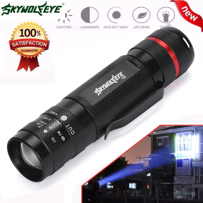 Фонарик XM L T6 светодиодный супер яркий 3 лм|torch keyring|light propane torchlight office |