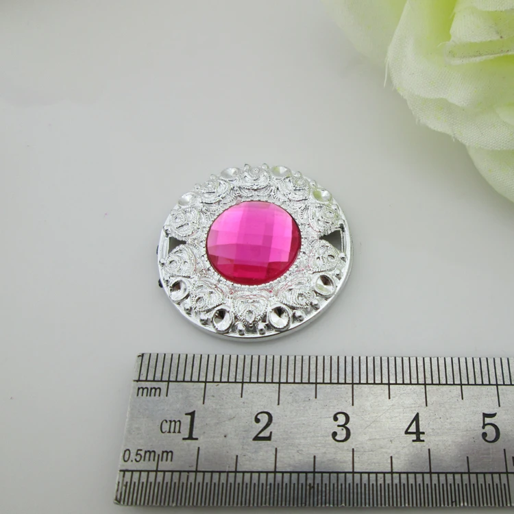 (PB91 30 мм) 20 шт Fuchia Gem пластиковые стразы пряжка пригласительные ленты слайдер для