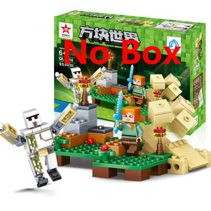 95PCS Block No Box Горячие продажи зомби мой мир Супер Герои Ходячие мертвецы строительные блоки город фигурки Дракон Шахта Wrold Кирпичи игрушки для детей подарок - Цвет: 95PCS Block No Box