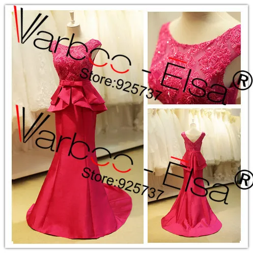 Элегантное кружевное атласное вечернее платье с аппликацией из бисера и рюшами в