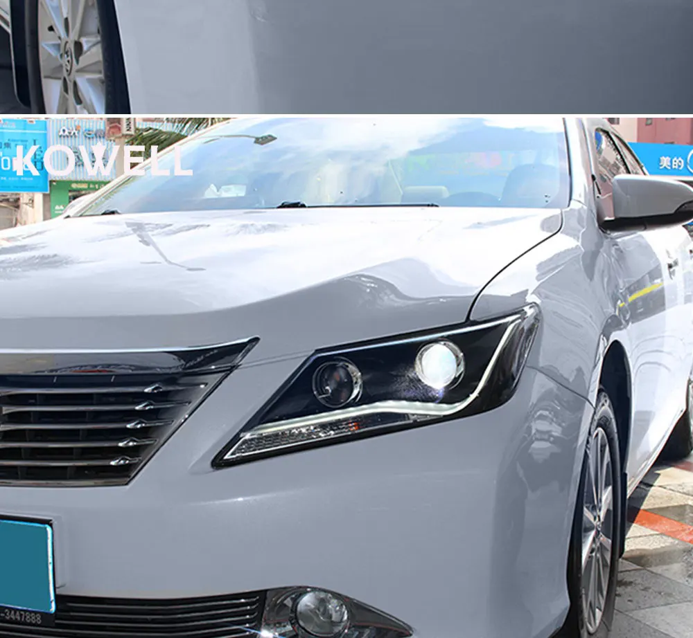 KOWELL автомобильный Стайлинг для Toyota Camry головной светильник s 2012 2013 для Camry светодиодный светильник bi xenon объектив h7 xenon
