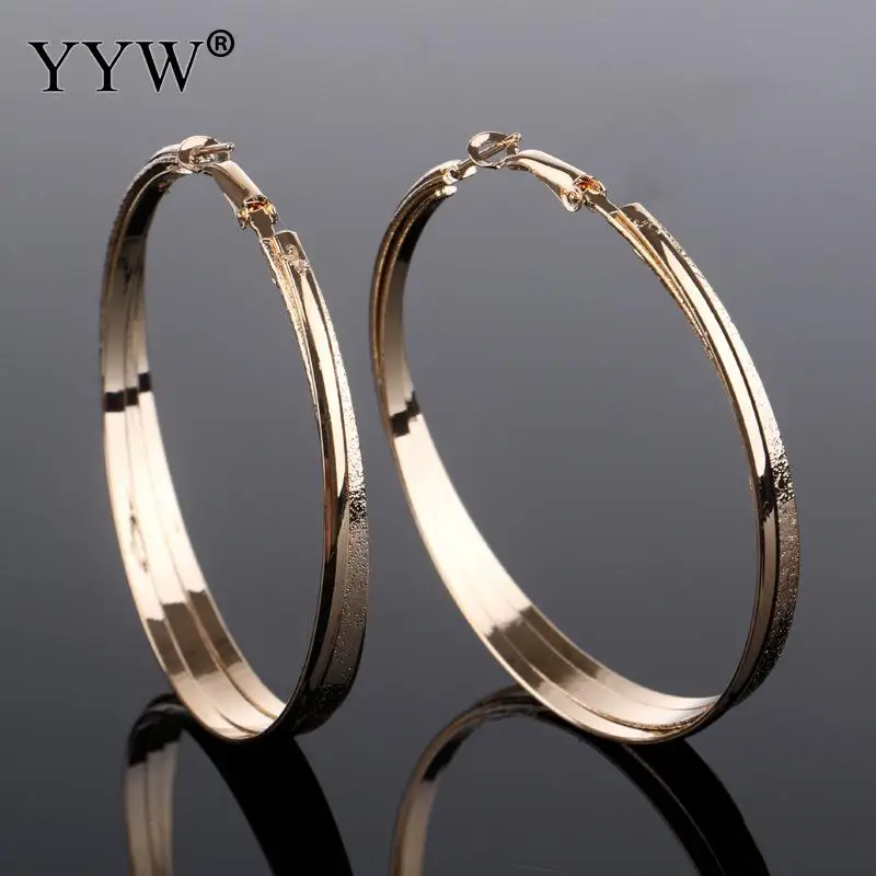 Simple Gold/Silver Color Big Hoop Earring For Women Statement Fashion Jewelry Accessories Large Circle Round Earrings Female | Украшения и