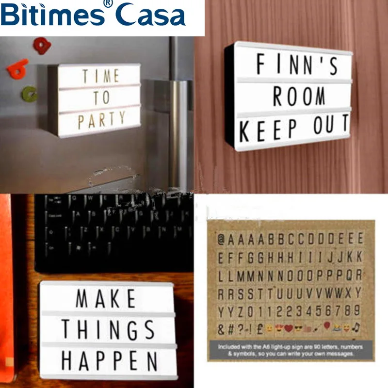 Bitimes Магнитная DIY светодио дный Message Box доска A6 Размеры 105 мм * 148 Холодильник