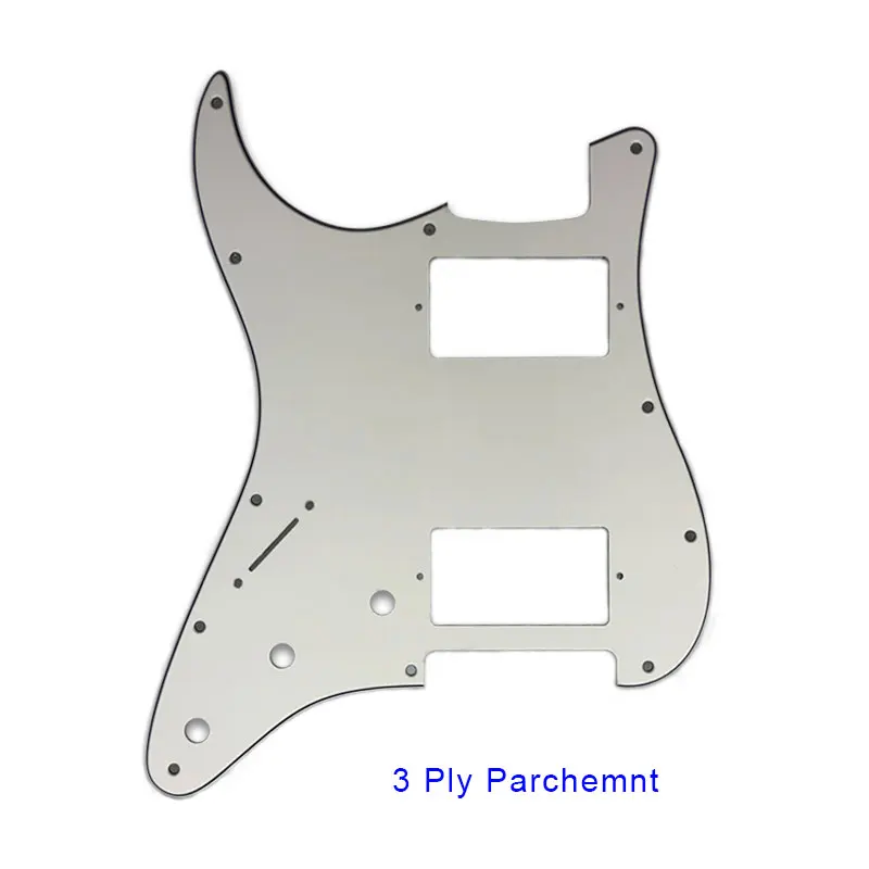 3 ply parchment Pleroo аксессуары для гитары pickguards 11 отверстий для левшей США/Мексика стандарт ST HH гитара Stratocaster с PAF Humbucker - Цвет: 3 ply parchment