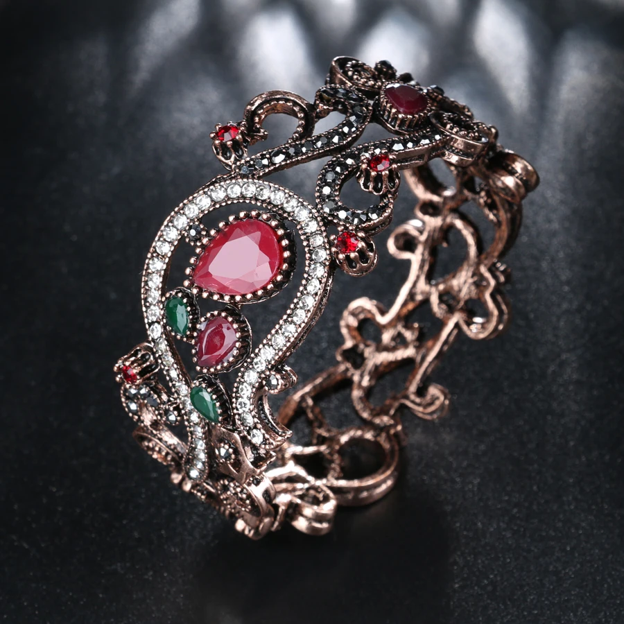 Трендовые продукты 2018 винтажные индийские Золотые Браслеты цветные полимерные