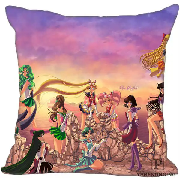 Square Pillowcases На Заказ Красивая наволочка Сейлор Мун Аниме квадратная молния наволочка(одна сторона) 180522-17-34 - Цвет: Square Pillowcases