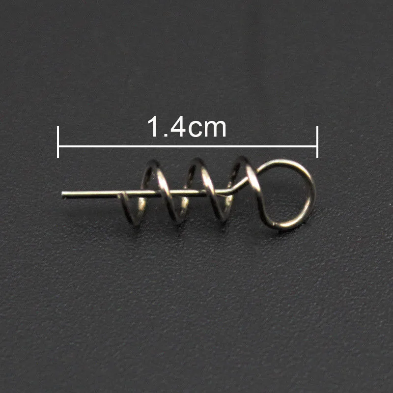 shaddock fishing 50pcs/Set 1.4cm 4.5cm Stainless Steel Spring Twist Lock Fishing Screw Dagger Tools | Спорт и развлечения