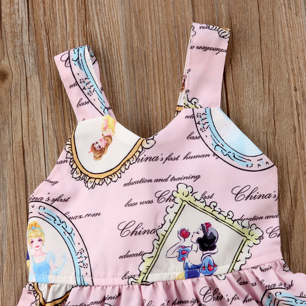 Нарядное платье принцессы для новорожденных девочек с принтом Белоснежки