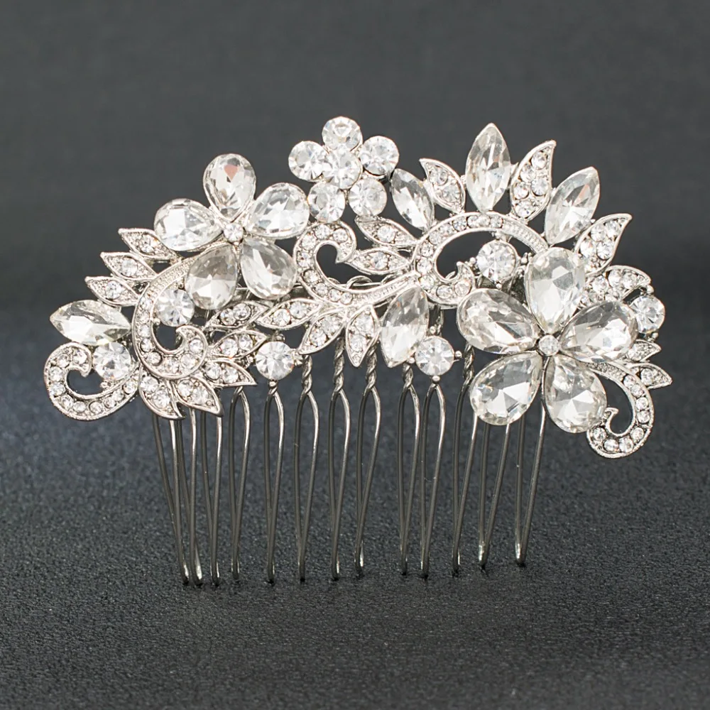 Новые свадебные заколки для волос со стразами и кристаллами боковая расческа
