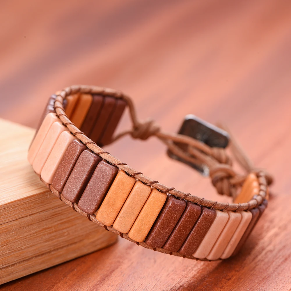 Чакра браслет ювелирные изделия ручной работы Многоцветный натуральный камень