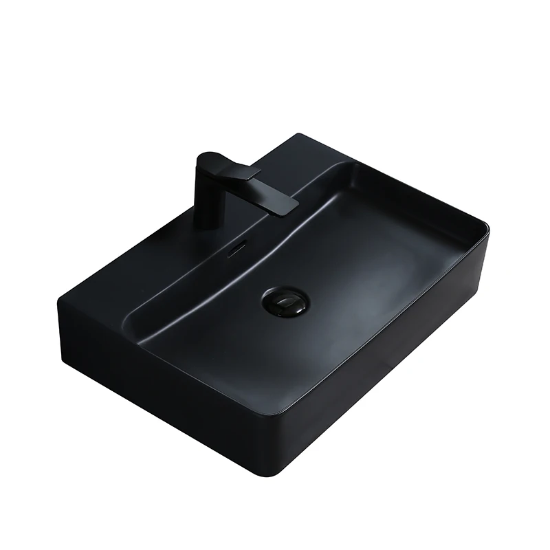 Черные квадратные керамические домашние Уборные раковины художественные